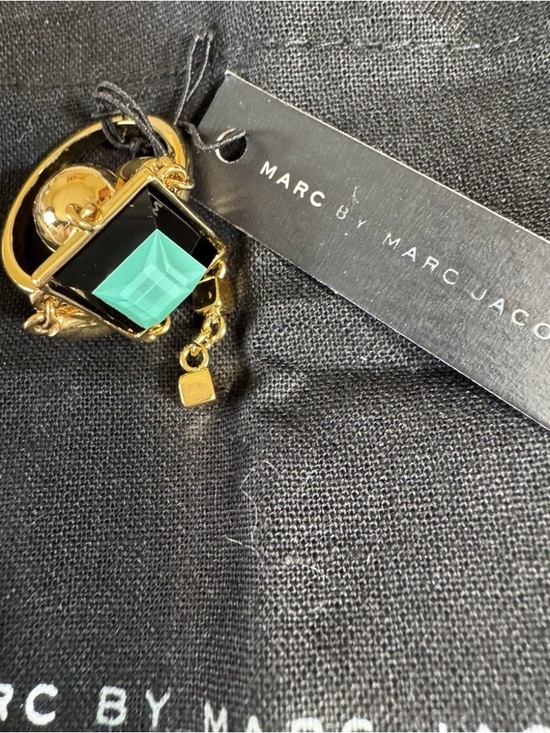 Marc By Marc Jacobs Stacked Block Figure Dusty Jade Green Ring/Size  8 -NWT - Picture 11 of 11